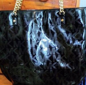 Large black Michael khors tote bag